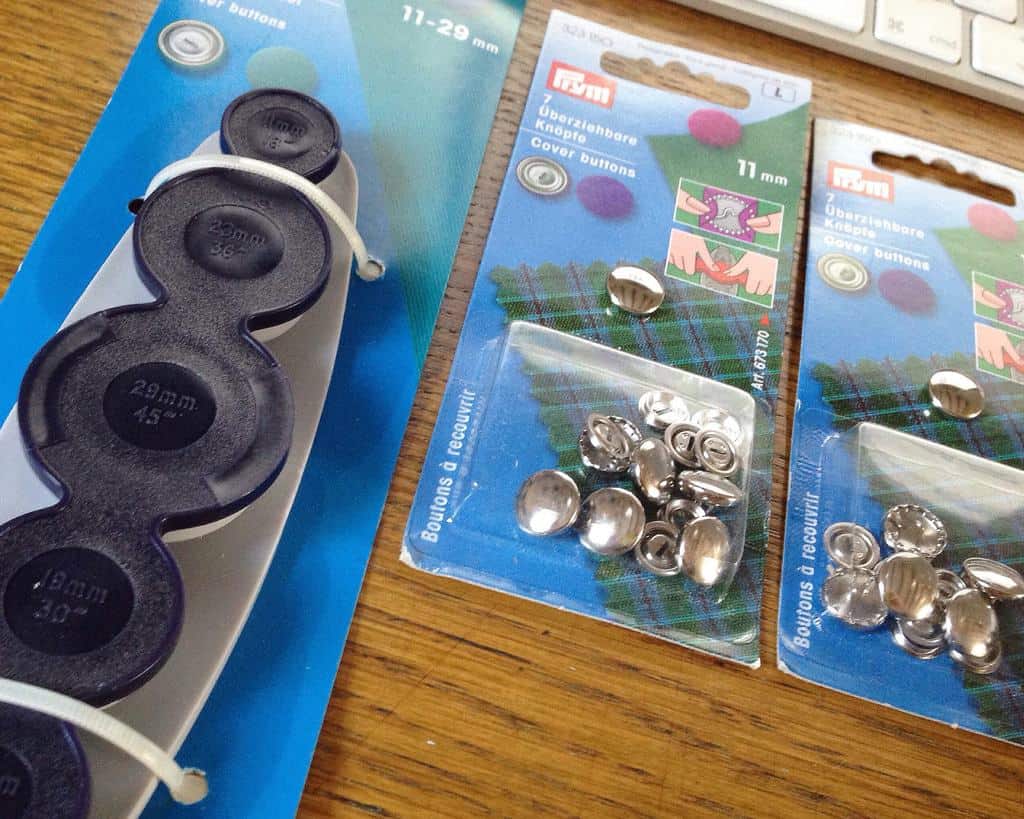 covered button maker tool from Prym — these are brilliant for making self cover buttons