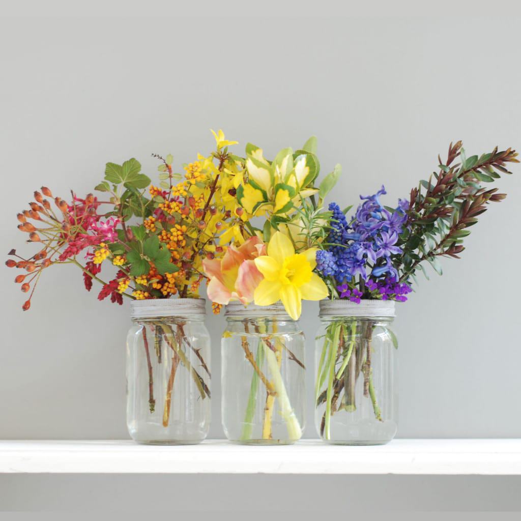 A Rainbow Flower Arrangement