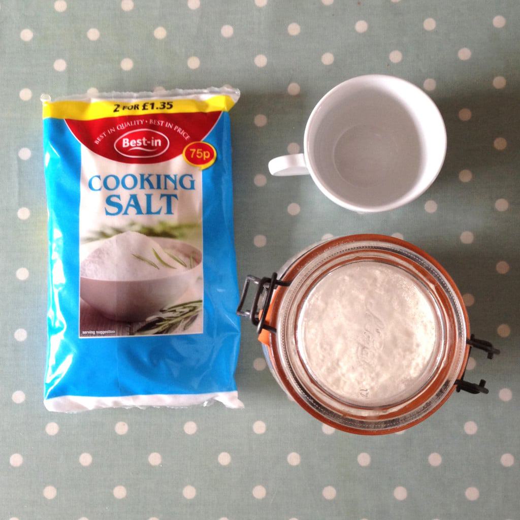 How To Make Salt Dough Ornaments for Easter — these are the ingredients you'll need for the best salt dough recipe.