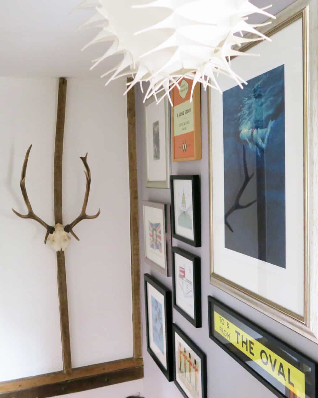 how to create a gallery wall up a staircase