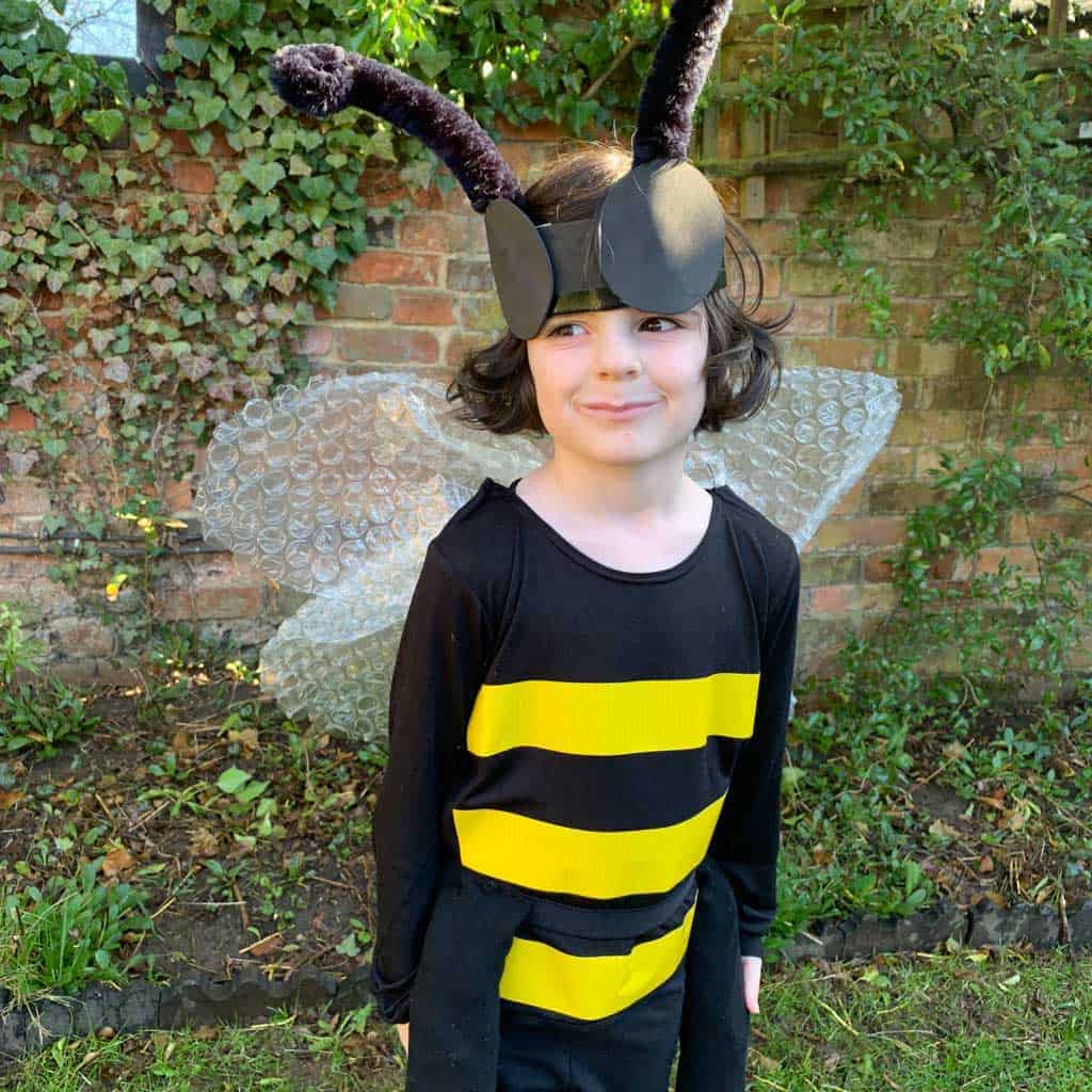 How to Make a Bumble bee fancy dress outfit using duck tape and bubble wrap!