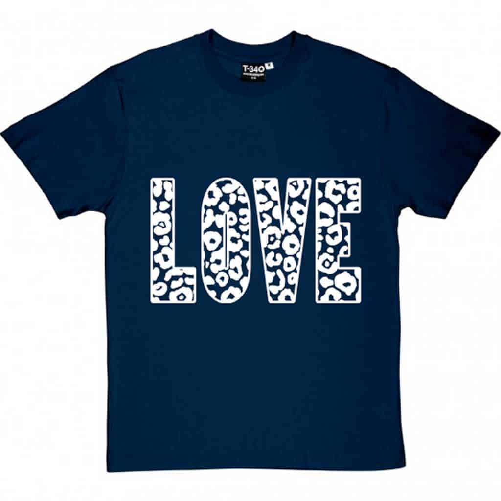 Leopard Print Love on a T Shirt