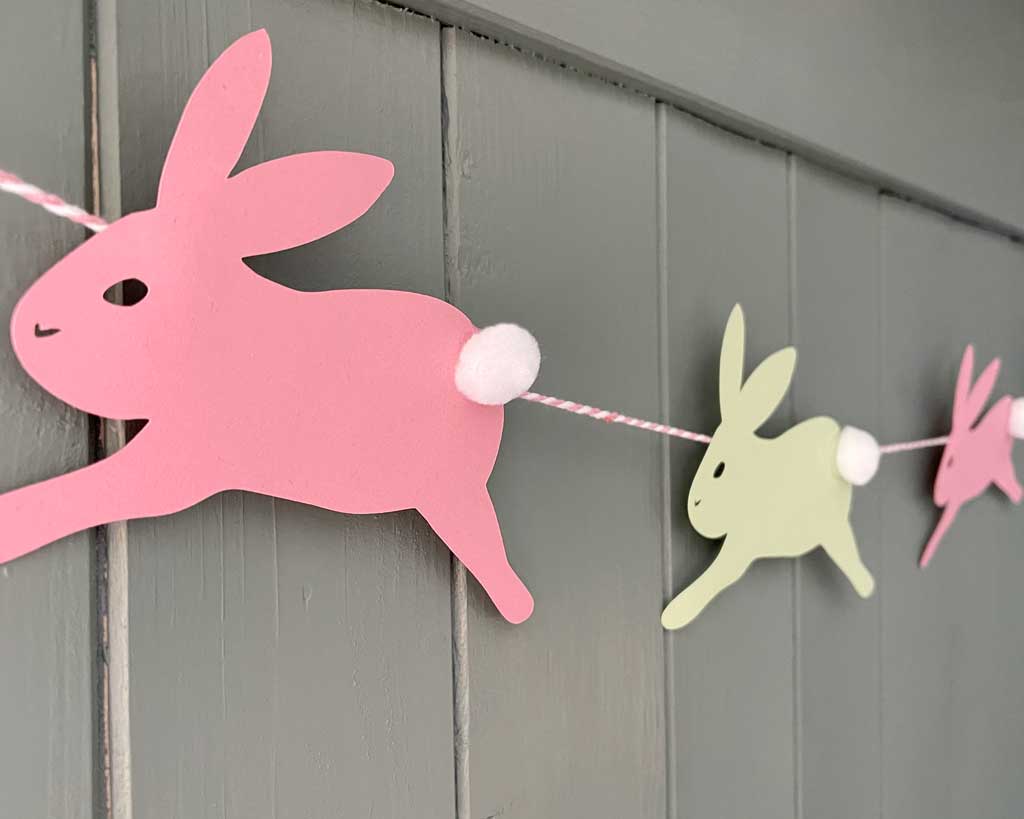 Easter bunny garland — easy DIY paper crafts