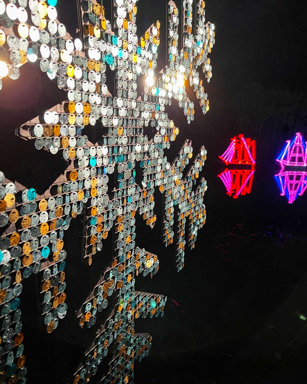 The Blenheim Palace Christmas lights