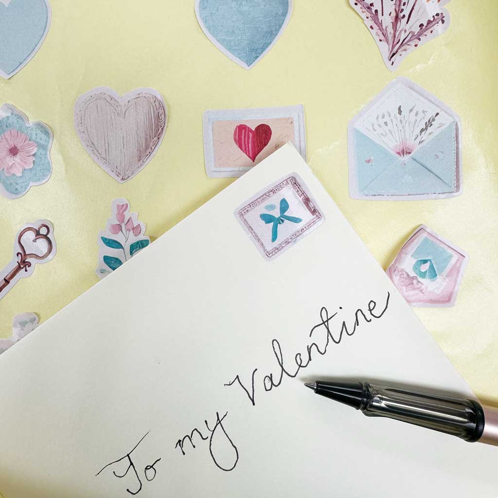 Free printable vintage-style Valentines stickers and envelope seals to use on Valentine's gifts, cards and craft projects.